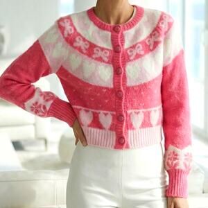 $425 Dimples Crop Cardigan LoveShackFancy M